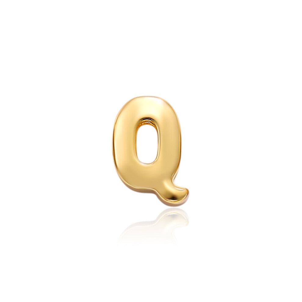 (Golden letter Q) Personalized design of an English name letter necklace collarbone chain accessory