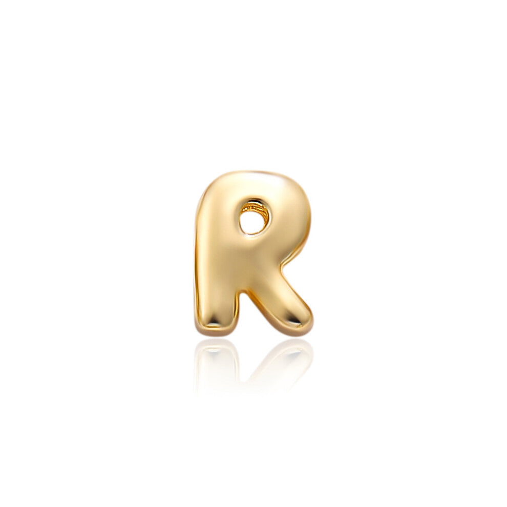 (Golden letter R) Personalized design of an English name letter necklace collarbone chain accessory