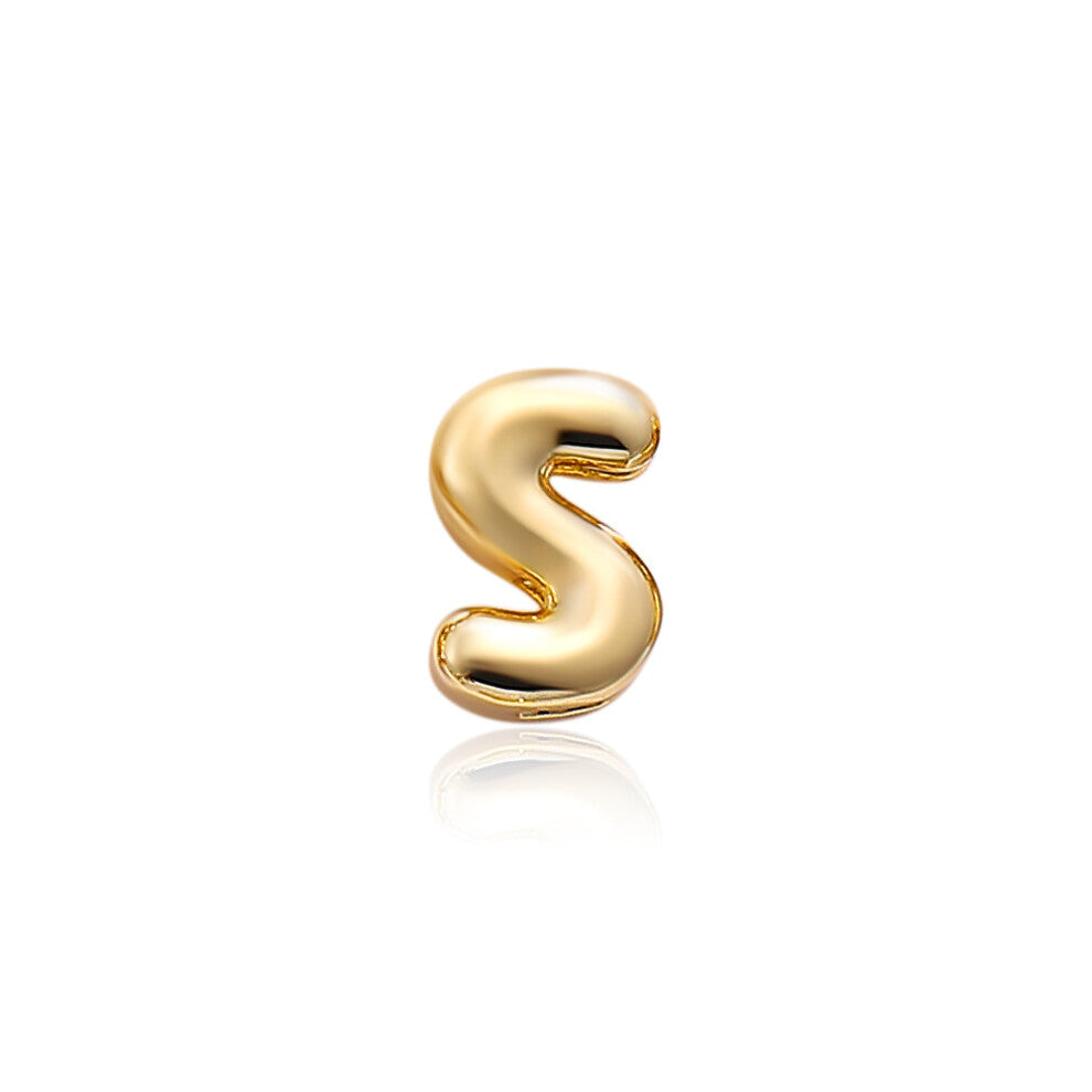 (Golden letter S) Personalized design of an English name letter necklace collarbone chain accessory