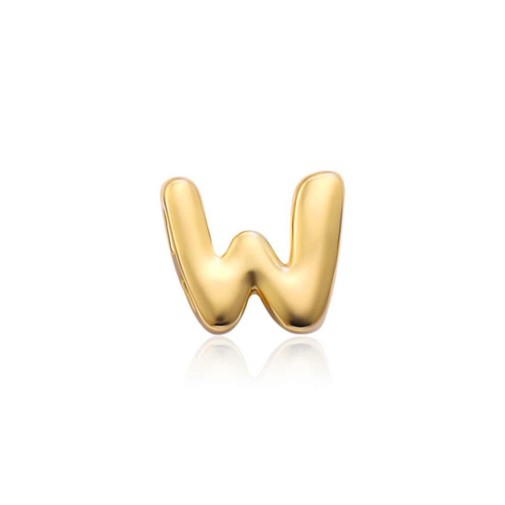 (Golden letter W) Personalized design of an English name letter necklace collarbone chain accessory