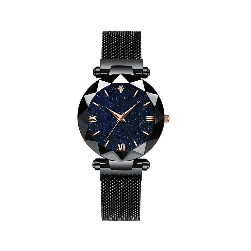 (Black) Fashion Women Watch Dress Watches Metal Band Quartz WristWatch Brithday Gift Hot