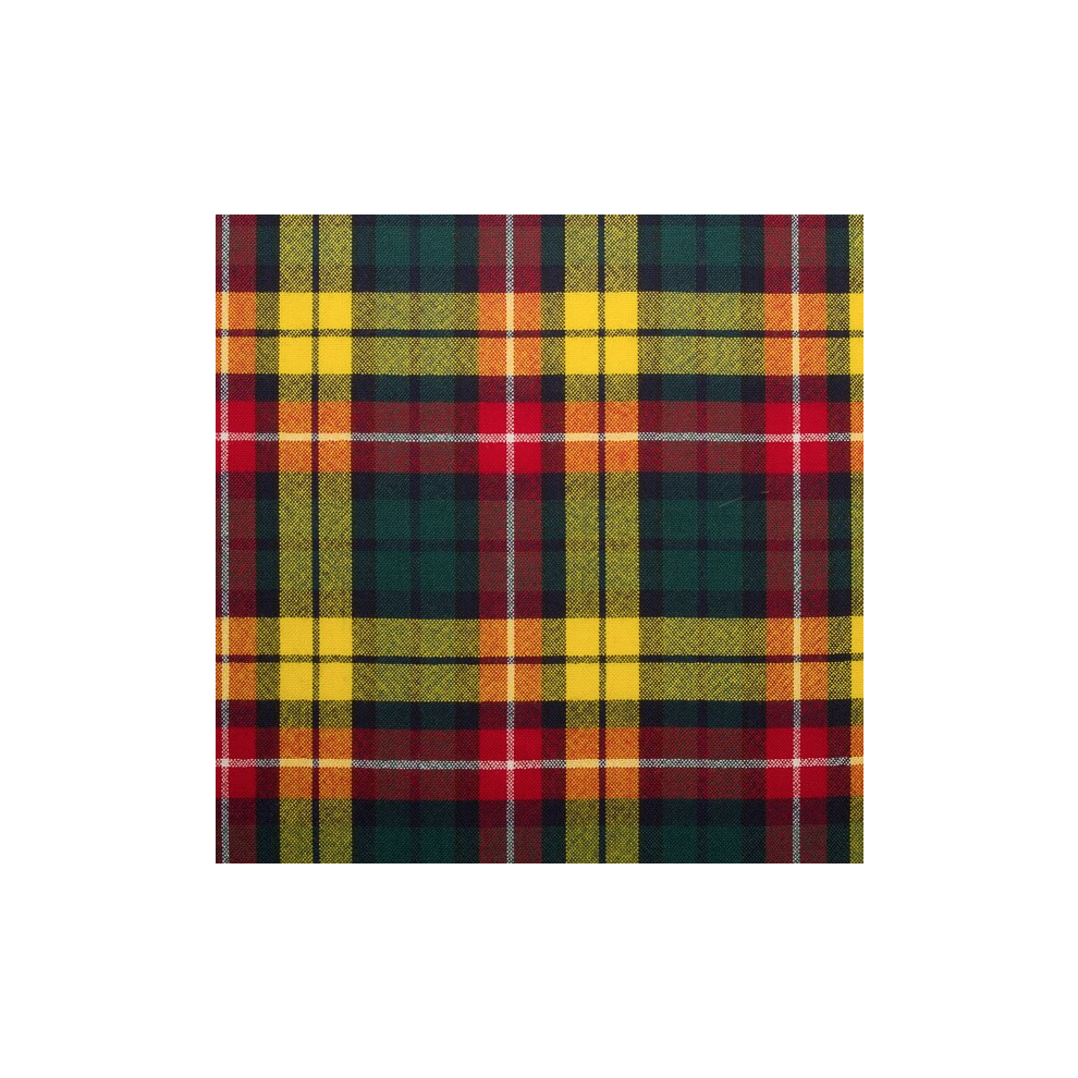 (Buchanan Modern) 100% Wool Scottish Made To Order Tartan T Bar Cufflinks - A-C TARTANS