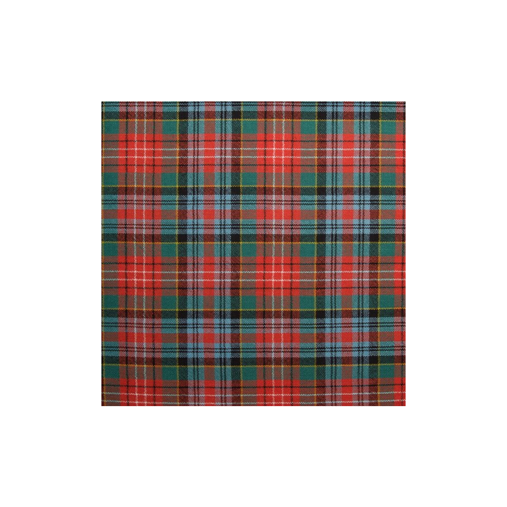 (Caledonia Ancient) 100% Wool Scottish Made To Order Tartan T Bar Cufflinks - A-C TARTANS