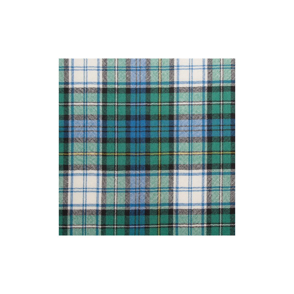 (Campbell Dress Ancient) 100% Wool Scottish Made To Order Tartan T Bar Cufflinks - A-C TARTANS