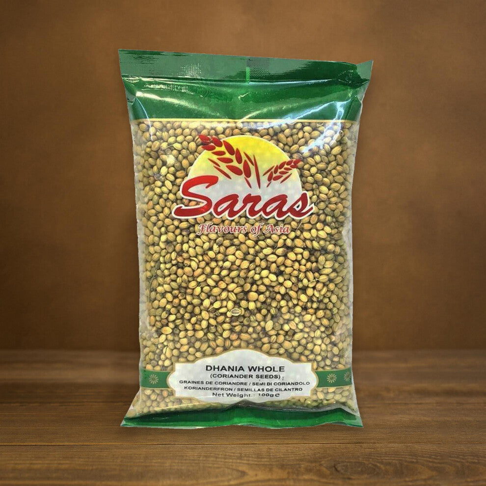 Saras Dhania Whole 100g – Premium Whole Coriander Seeds