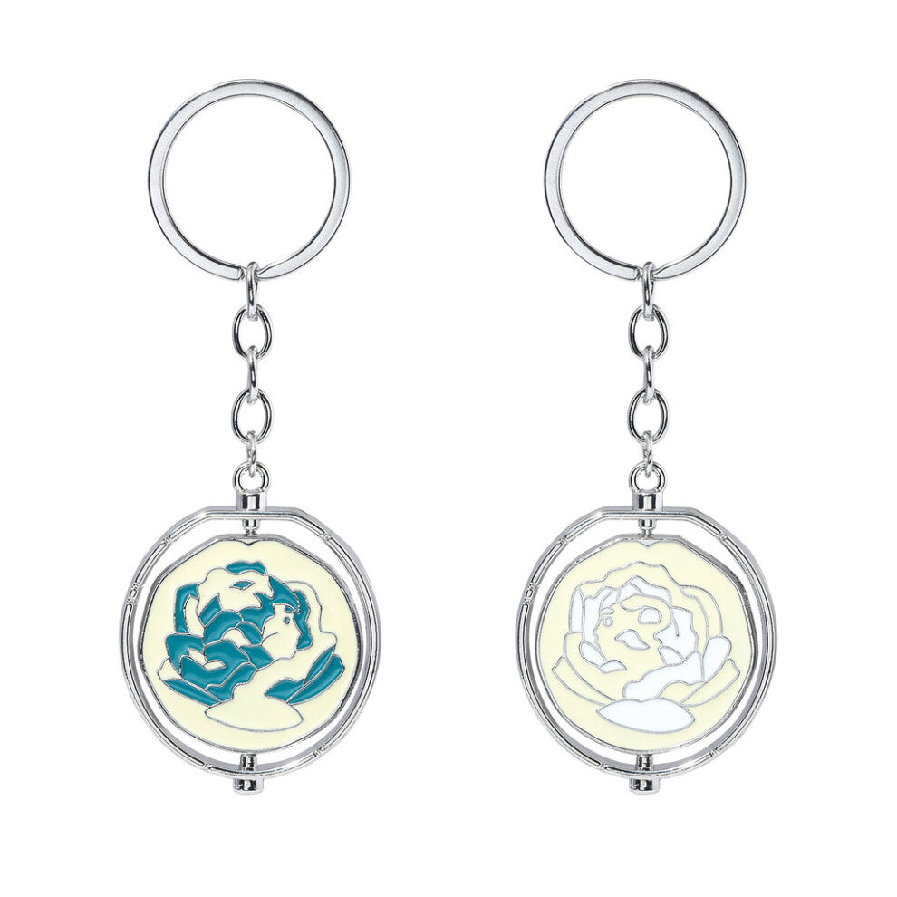 (Large Keychain) Arcane League Of Legends Ekko Blue Rose Style Pendant Necklace Game Fans For