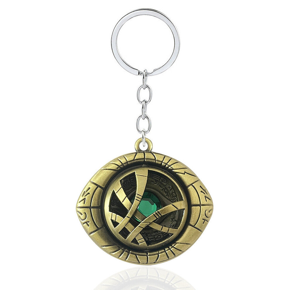 (Keychain) Eye Doctor Strange Of Agamotto Necklace With Spin Pendant And For Gift Keyring