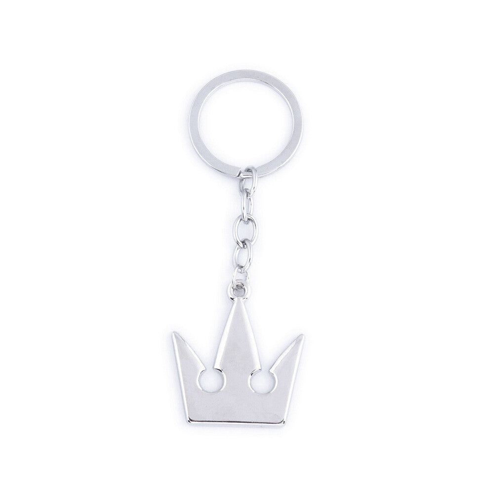 (keyring) Crown Hearts Kingdom Necklace With Alloy Pendant And Box Chain Giving For Gift
