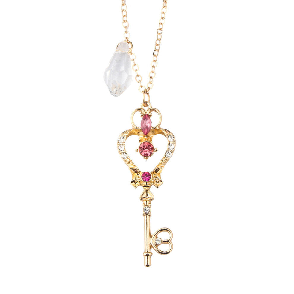 (Style A) Captor Sakura Card Sailor Moon Pendant Necklace With Magic Wand Heart And Design