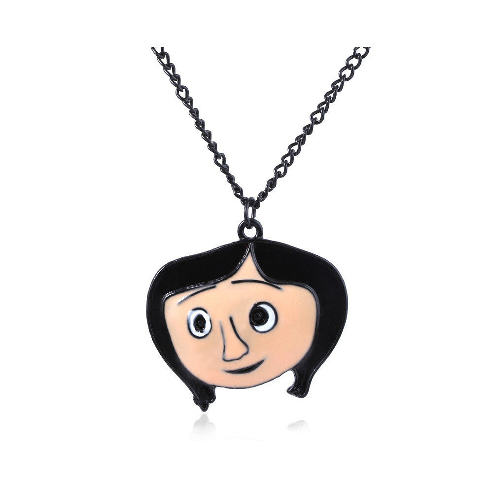 (Coraline) Coraline The And Secret Door Halloween Jewelry Chain Necklace For Cosplay Gift