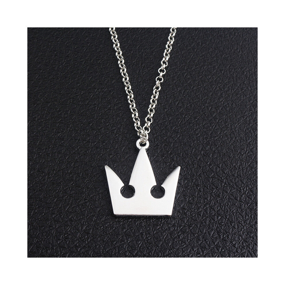 (Necklace) Crown Hearts Kingdom Necklace With Alloy Pendant And Box Chain For Gift Giving
