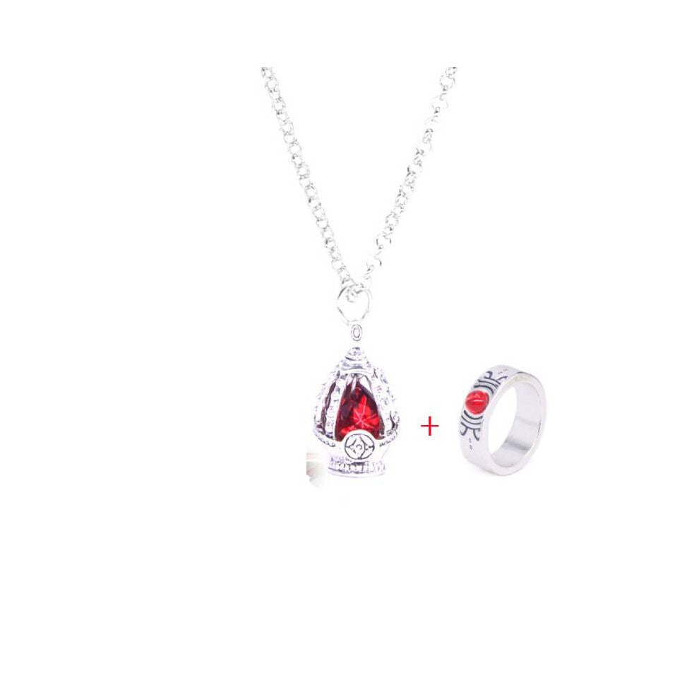(Red ) Magi Puella Madoka Magica Anime Necklace And Ring For Collectors Gift And Fan