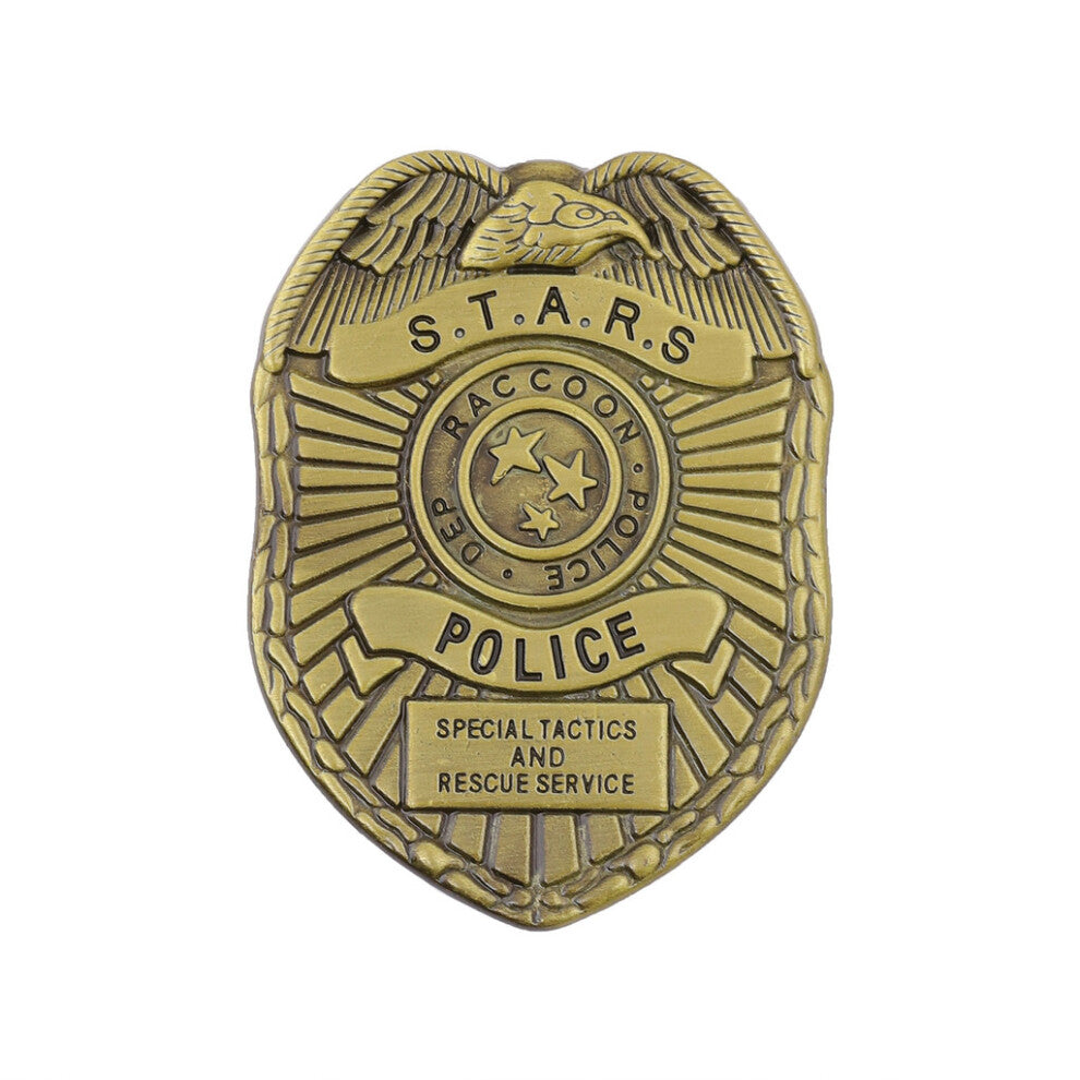 (Gold) Raccoon Resident Evil City Eagle Badge Necklace With Alloy Material Fans For