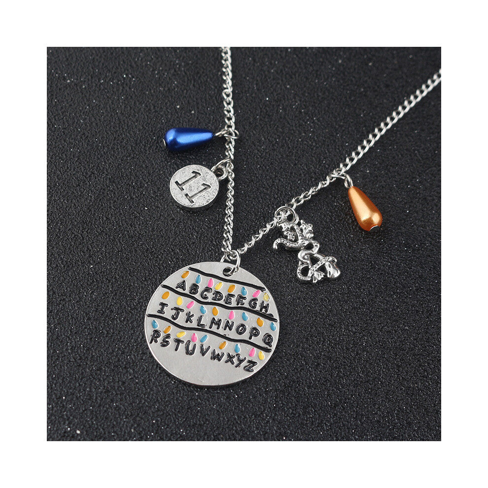 (Style H) Things Stranger Necklace With Multilayer Chain And Lightup Bulb Gift For Pendant