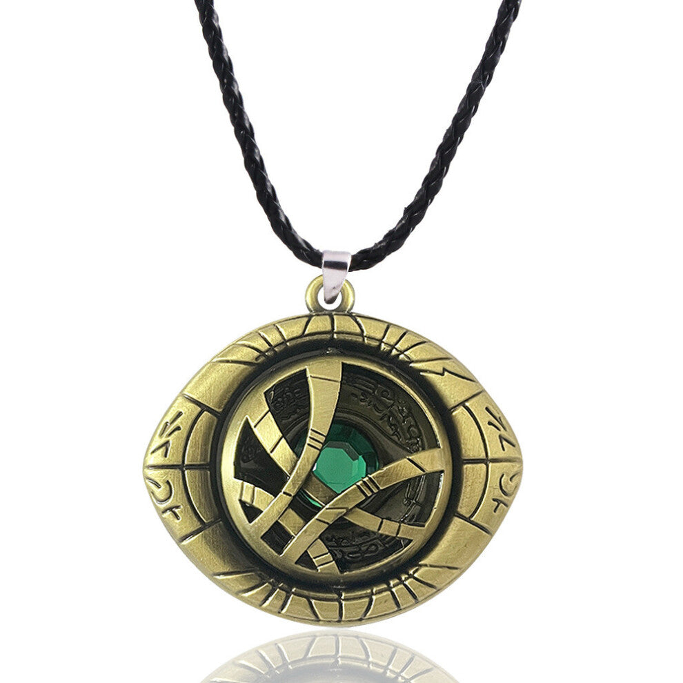 ( Rope) Strange Eye Doctor Of Agamotto Necklace With Spin Pendant And Keyring Gift For