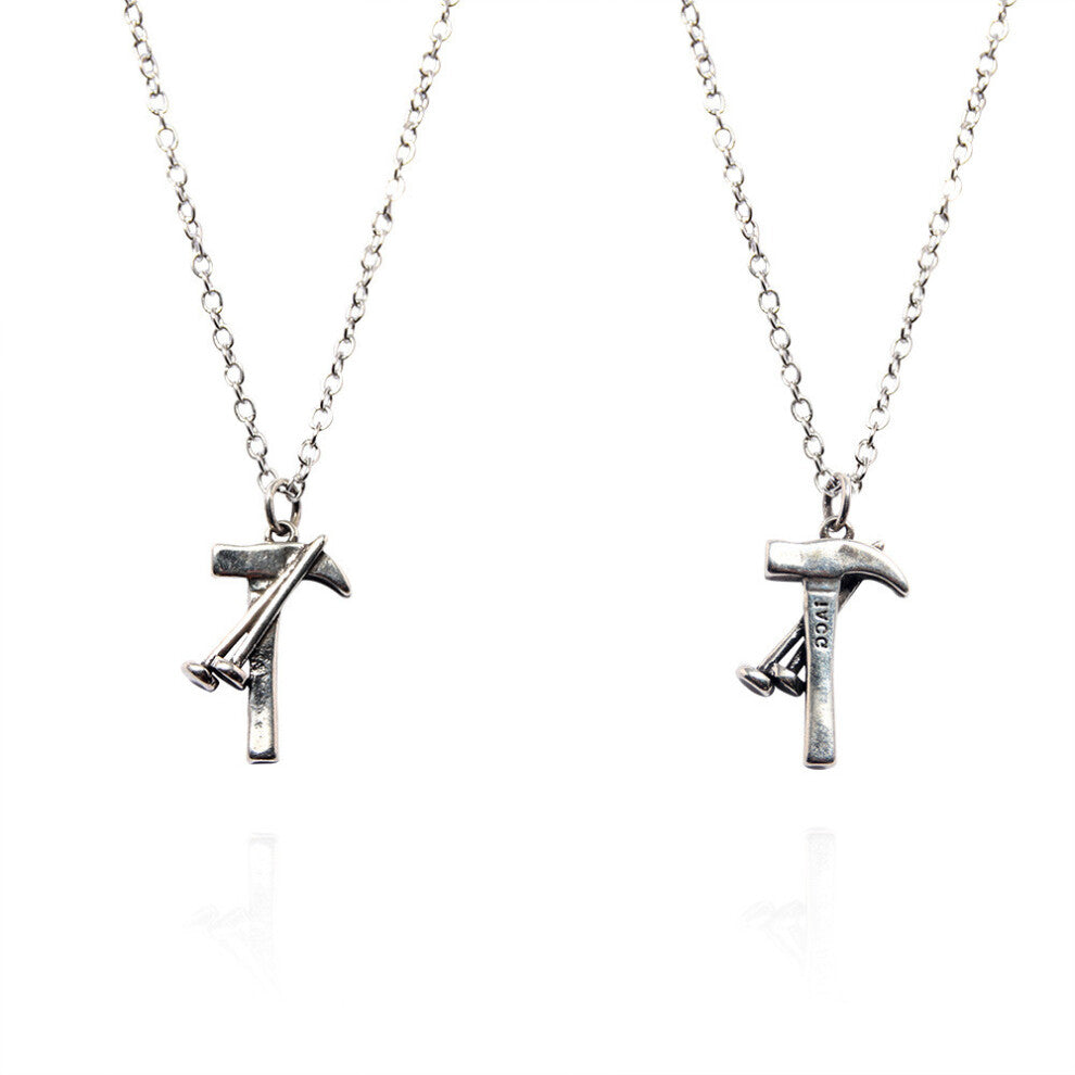 (Nobara) Cube Kaisen Jujutsu Hammer Nail Broken Knife Design Pendant Fans Necklace For