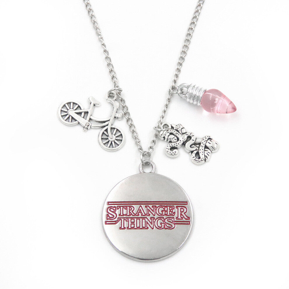 (Style C) Necklace Things Stranger With Multilayer Chain And Lightup Bulb For Pendant Gift