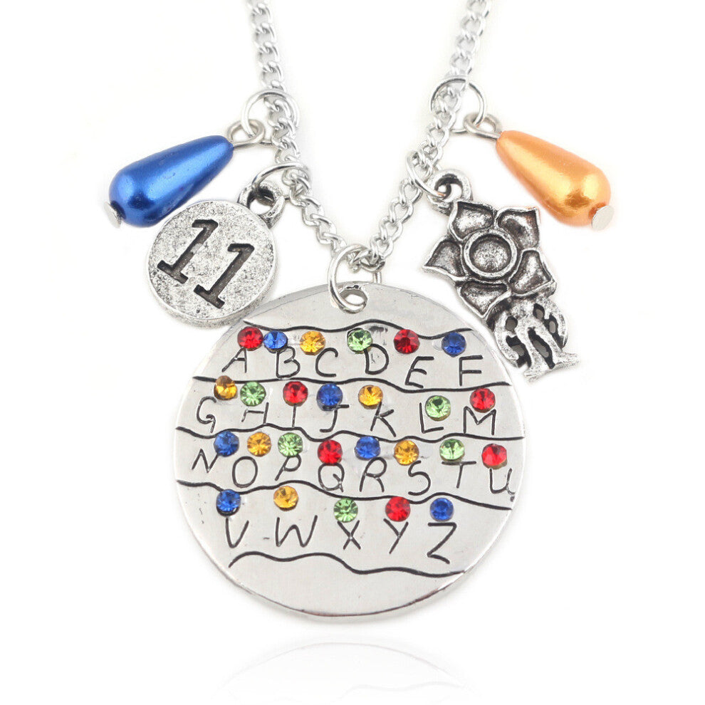 (Style D) Necklace Things Stranger With Multilayer Chain And Lightup Bulb For Pendant Gift