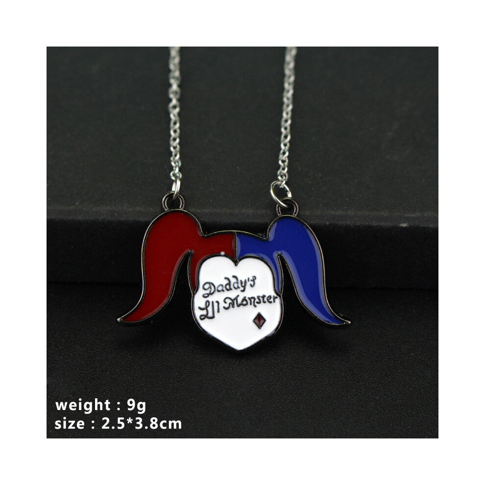 (StyleB) Harley Suicide Squad Quinn Cartoon Image Baseball Bat Necklace Pendant Alloy