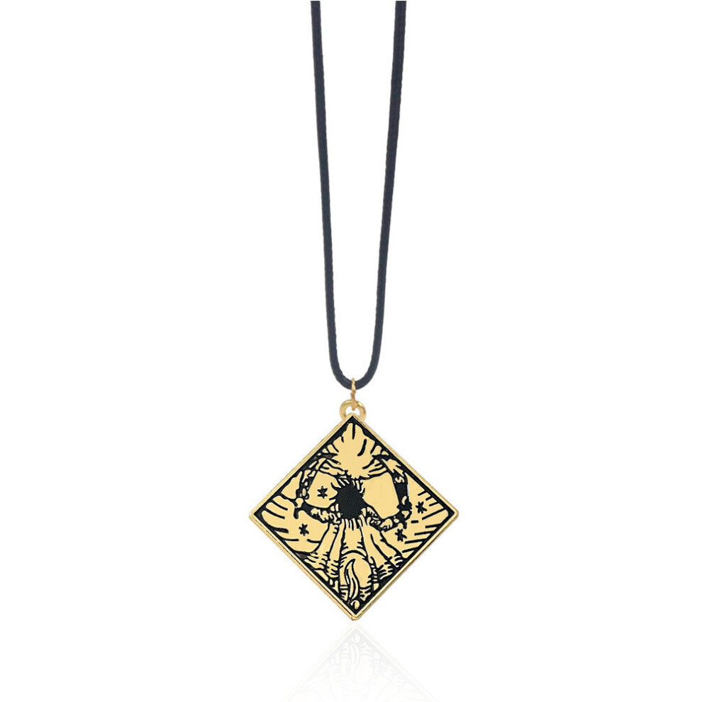 (Style D) Elden Ring Pendant Necklace With Alloy Charm For Fans And Collectors Gift