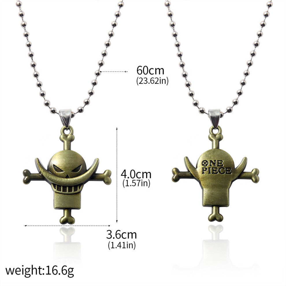 (Style14) Piece One Luffy Ace Tony Straw Hat Wanted Poster Pendant Necklace Keychain