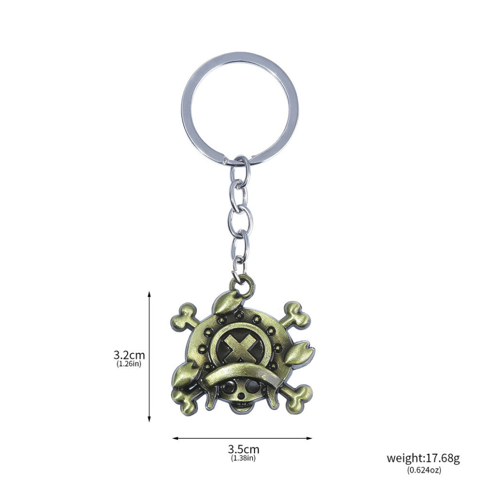 (Style27) Piece One Luffy Ace Tony Straw Hat Wanted Poster Pendant Necklace Keychain