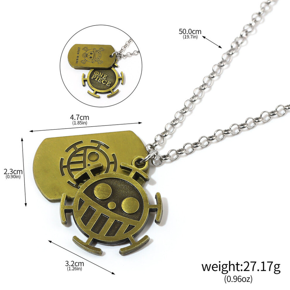 (Style43) Piece One Luffy Ace Tony Straw Hat Wanted Poster Pendant Necklace Keychain