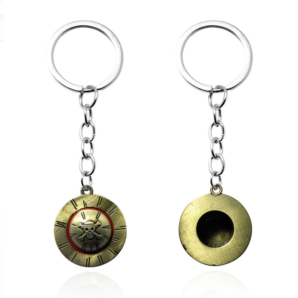 (Style1) One Luffy Piece Ace Tony Straw Hat Wanted Poster Necklace Keychain Pendant