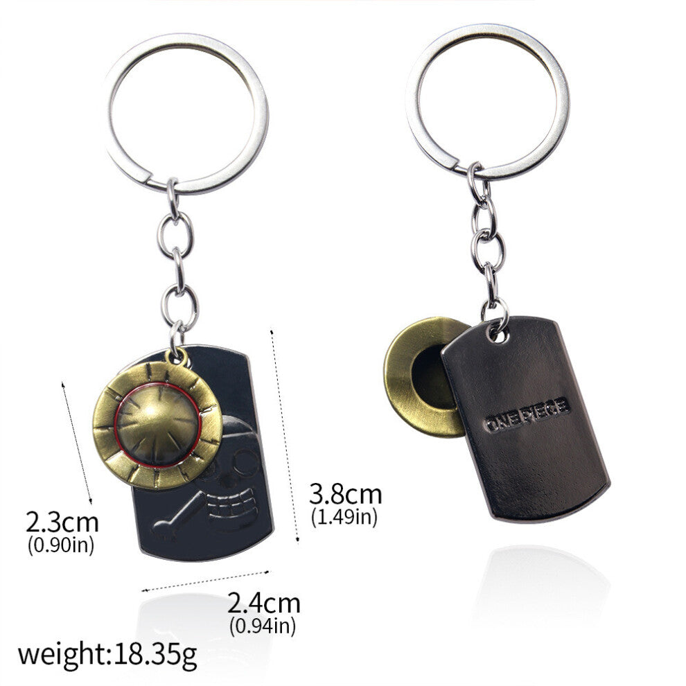 (Style15) One Luffy Piece Ace Tony Straw Hat Wanted Poster Necklace Keychain Pendant