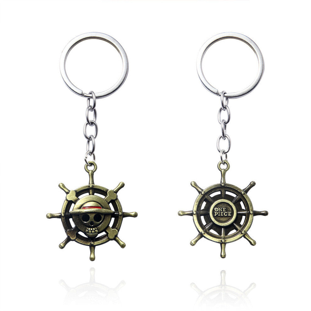 (Style17) One Luffy Piece Ace Tony Straw Hat Wanted Poster Necklace Keychain Pendant