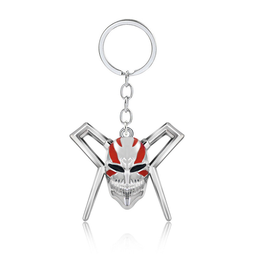 (Style2) Kurosaki Ichigo Bleach Bull Head Skull Mask Flame Necklace Pendant Metal