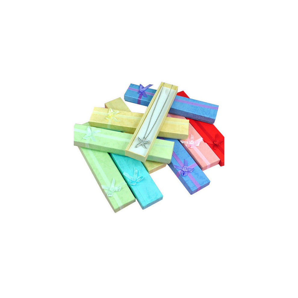 10 Long Luxury Card Jewellery Boxes (Pack) (U)