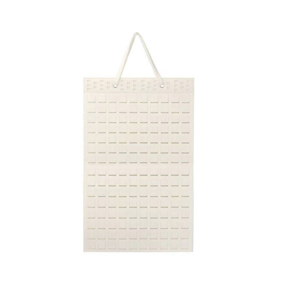 Hanging Jewellery Organiser, Foldable Hanging Earring Holder, Holds Up to 300 Pairs for Girls and Women, Beige