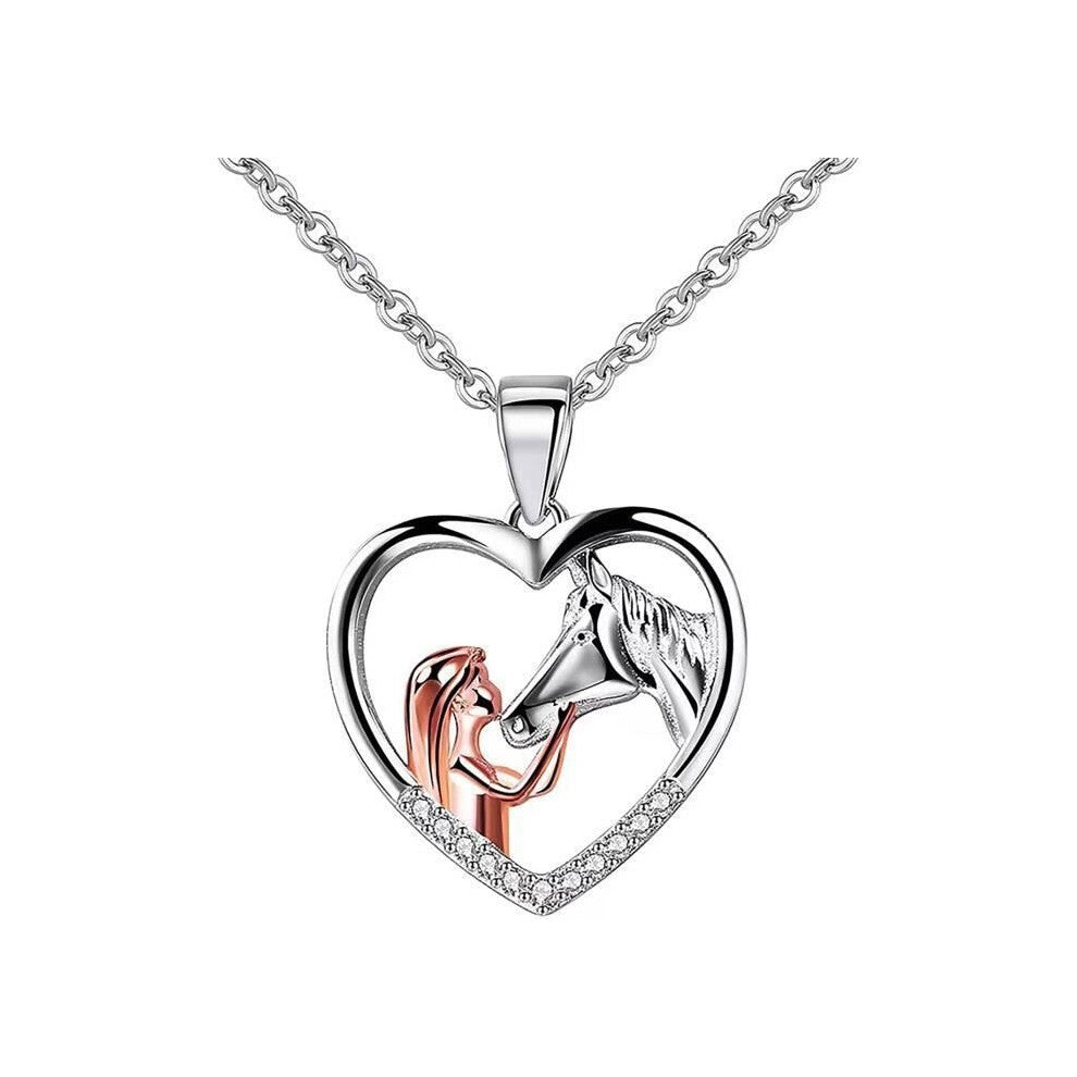 Necklace Sterling Horse Pendant 2 Pairs Silver Girls
