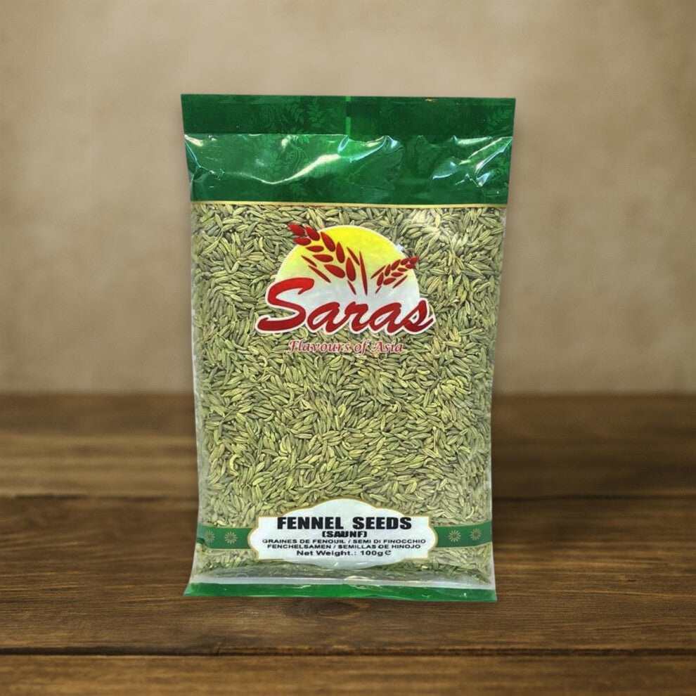 Saras Fennel Seeds 100g – Premium Whole Saunf Spice