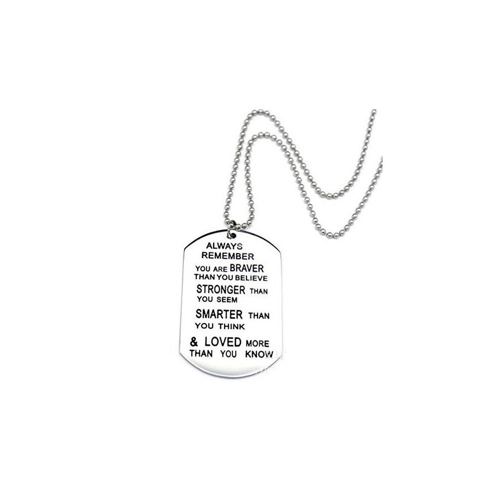 Stainless Friendship Necklace Steel Lettering Remember Necklace Always