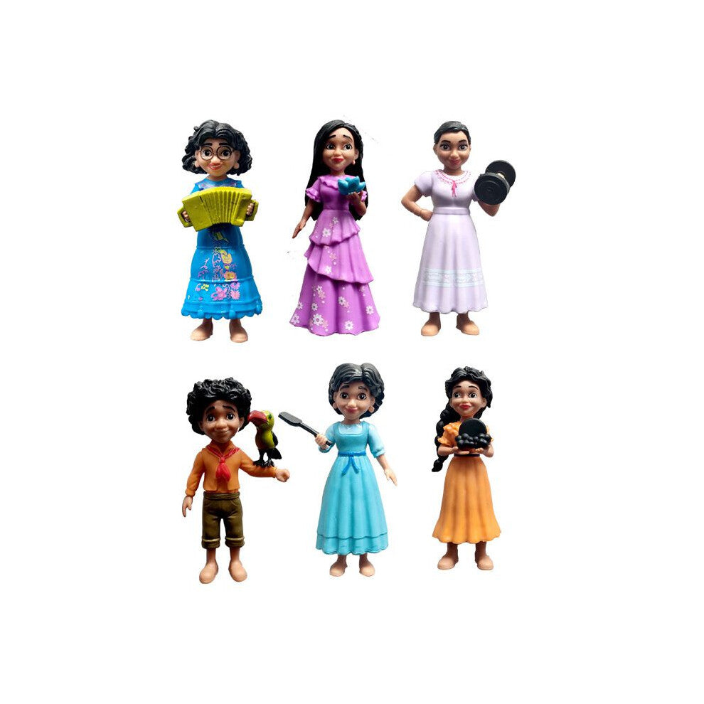 New 6pcs Encanto Doll Handmade Cake Ornaments And Toys Surrounding Animation