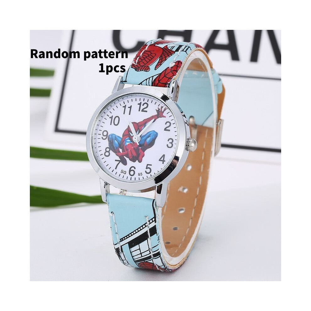 (Light Blue) Childrens Watches Pu Cartoon Modern Fans Gifts Versatile Fashion