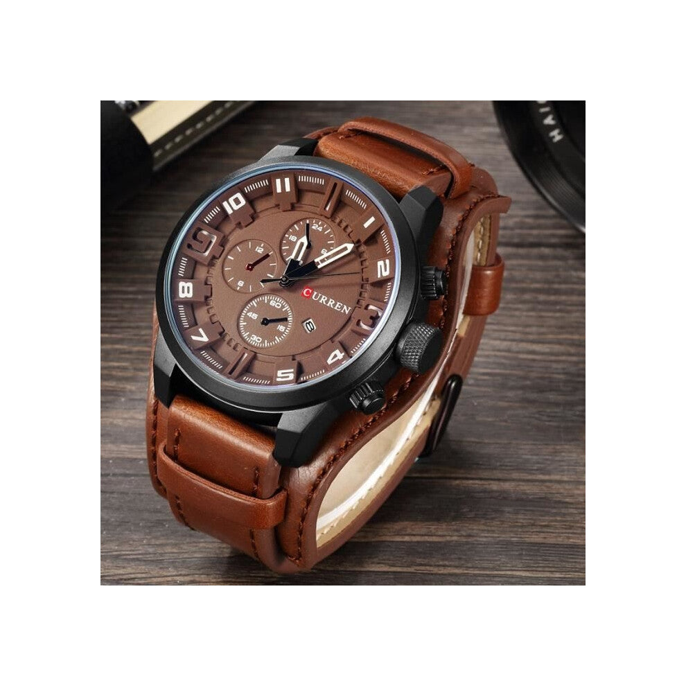 CURREN Luxury Watches Quartz Leather Casual Army Wrist Watch For Men Watches For Men Sports Watch In