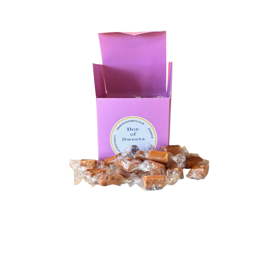300g Rose Pink Box of Bristows Salted Caramel Fudge