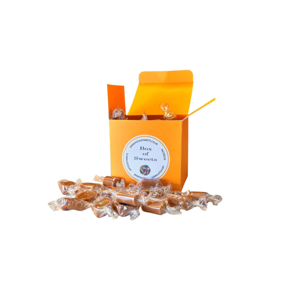 300g Sunkissed Orange Box of Bristows Salted Caramel Fudge