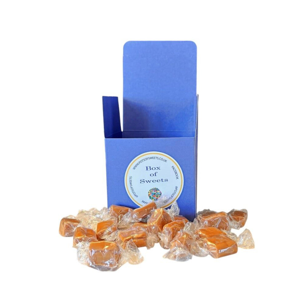 300g Galactic Blue Box of Bristows Salted Caramel Fudge