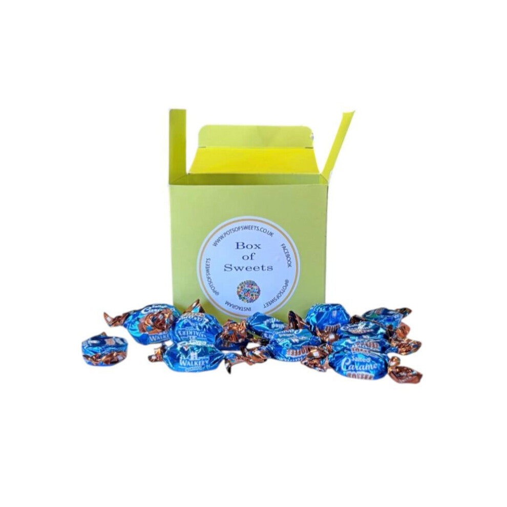 300g Lime Green Box of Walkers Salted Caramel Toffee