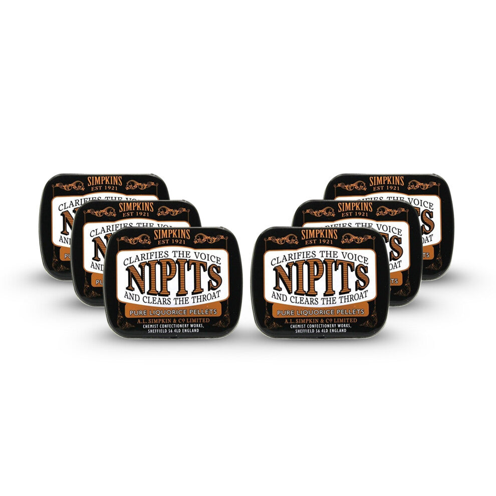 Simpkins Nipits Pure Liquorice Pellets x 6 Packs
