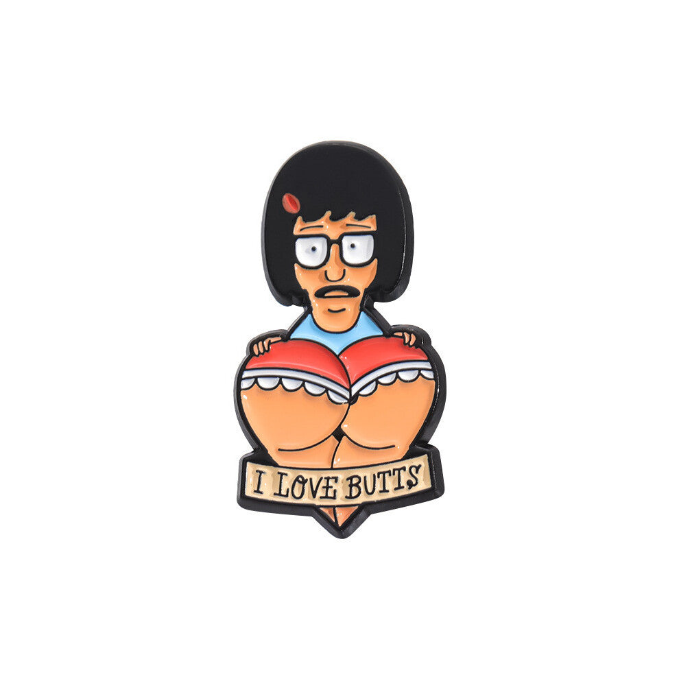 (QHXZ515) Anime Playful Pet Series Badge Brooch Featuring Humorous Turtle Shape Individual For Style