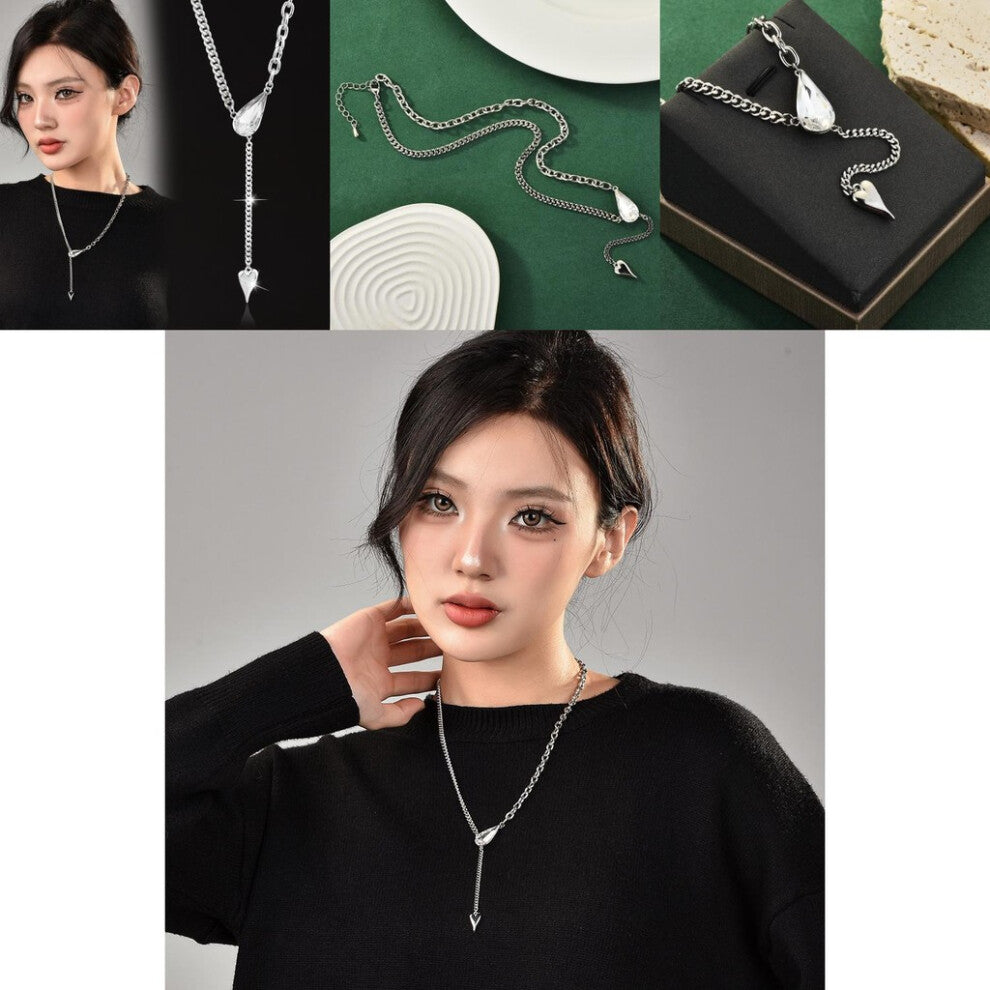 Drop Trendy Water Crystal Layered Necklace For Women Perfect For Casual Or Formal Wear