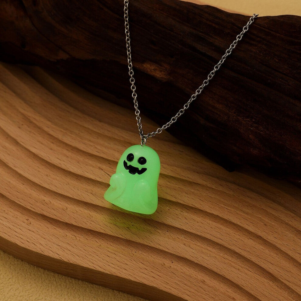 (Glow Ghost Necklace) Glow Whimsical 3d In The Dark Pumpkin Ghost Earrings Perfect Celebrations Halloween For