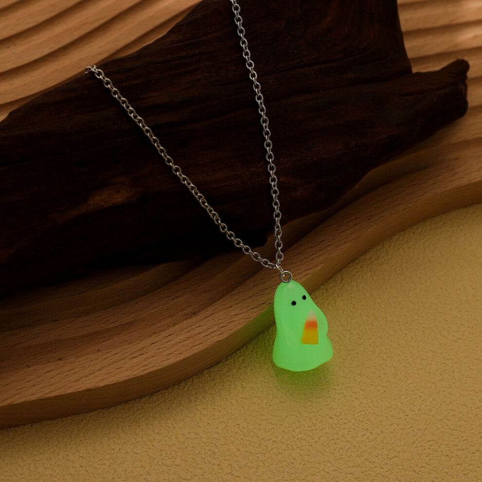 (Corn Ghost Necklace) Glow Whimsical 3d In The Dark Pumpkin Ghost Earrings Perfect Celebrations Halloween For