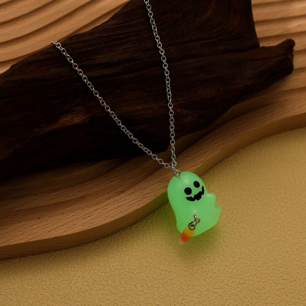(Corn Ghost Necklace 2) Glow Whimsical 3d In The Dark Pumpkin Ghost Earrings Perfect Celebrations Halloween For