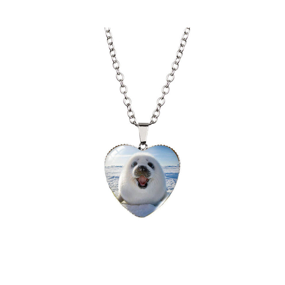 (XXXL294) Heart Delightful Shaped Cat Necklace With Versatile Lengths And Stunning Colors Everyday For Fashion